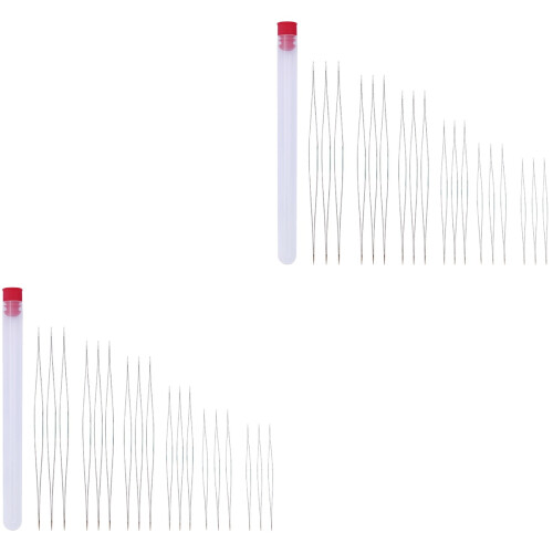 36Pcs Durable Stitching Needles Kit with Clear Bottle for Beading 2