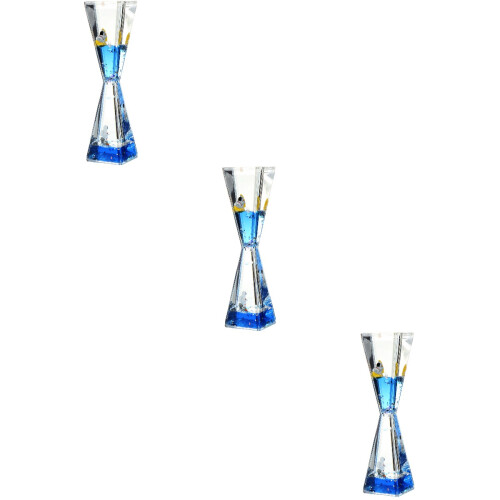 3Pcs Transparent Liquid Hourglass Ornament Rust-Resistant for Home 2