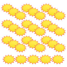 Set Of 2 Explosion Sticker Price Tag Blank Advertising Paper Sign