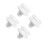 8Pcs White Plastic Water Cooler Replacement Parts Durable Attachment 10