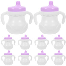 30Pcs Kids Baby Doll Bottles White Plastic Realistic Doll Accessories