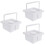 3Pcs White Brush Accessory Paint Holder Multi-Purpose Brush Cleaner 6