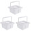3Pcs White Brush Accessory Paint Holder Multi-Purpose Brush Cleaner 2