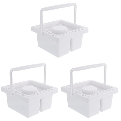 3Pcs White Brush Accessory Paint Holder Multi-Purpose Brush Cleaner 1