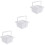 3Pcs White Brush Accessory Paint Holder Multi-Purpose Brush Cleaner 5