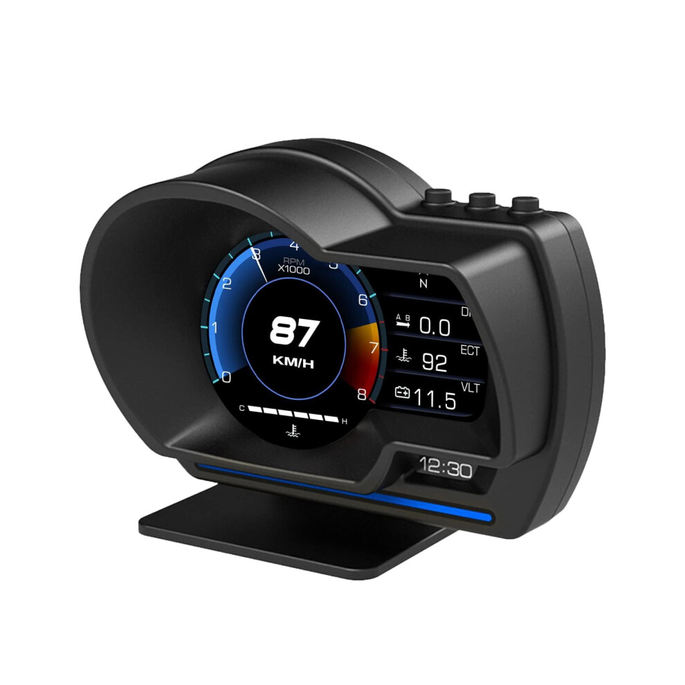 Obd2 Digital Speedometer Hud With Gps, Rpm, Water Temp, Voltage Alarm, Dual Mode For Cars 9113335629899