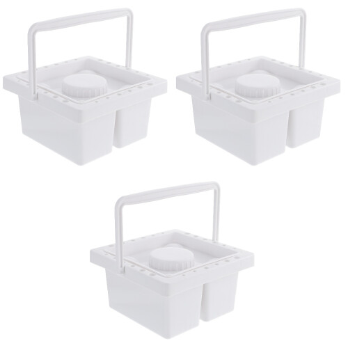 3Pcs White Brush Accessory Paint Holder Multi-Purpose Brush Cleaner 2