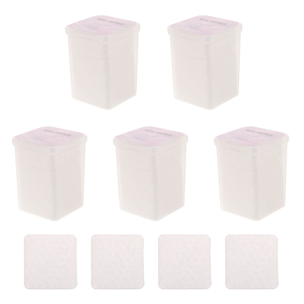 Iplusmile 5 Boxes Lint-Free Nail Polish Remover Sheets Gel Cleaning Pads