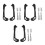 3Sets Motorcycle Handle Guards Metal Plastic Dirt Bike Lever Protector 10