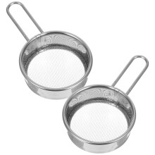 2Pcs Stainless Steel Handheld Flour Sifter Mini Fine Mesh Baking Sieve