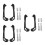 3Sets Motorcycle Handle Guards Metal Plastic Dirt Bike Lever Protector 4