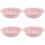 4Pcs Thickened Pink Enamel Basin Household Vegetable Washing Container 7