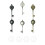 2 Pieces Key Accessories Supplies Time Precious Stone Bottom Bracket 1