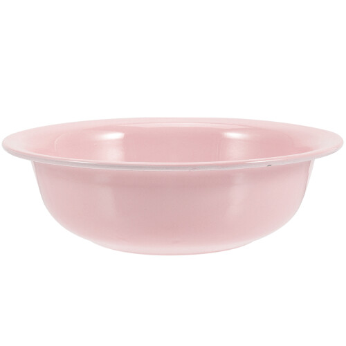 4Pcs Thickened Pink Enamel Basin Household Vegetable Washing Container 2