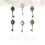 2 Pieces Key Accessories Supplies Time Precious Stone Bottom Bracket 10