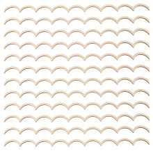 30Pièces Baguettes En Bois Khaki À Onde Pour Décorations Murales DIY
