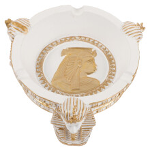 5Pcs Unique White Resin Ashtray Egyptian Style Small Table Ash Storage