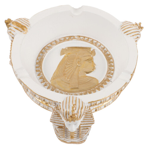 5Pcs Unique White Resin Ashtray Egyptian Style Small Table Ash Storage