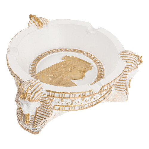 5Pcs Unique White Resin Ashtray Egyptian Style Small Table Ash Storage 1