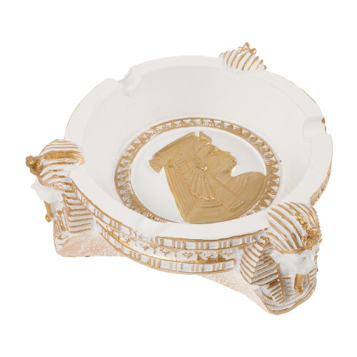 5Pcs Unique White Resin Ashtray Egyptian Style Small Table Ash Storage 2