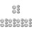 25Pcs Versatile Silver Photo Frame Pendants Elegant Necklaces Gift Set 7
