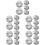25Pcs Versatile Silver Photo Frame Pendants Elegant Necklaces Gift Set 8
