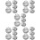 25Pcs Versatile Silver Photo Frame Pendants Elegant Necklaces Gift Set 10