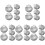 25Pcs Versatile Silver Photo Frame Pendants Elegant Necklaces Gift Set 4