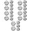 25Pcs Versatile Silver Photo Frame Pendants Elegant Necklaces Gift Set 9