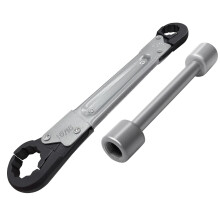 Adjustable 2 in 1 Plumbing Wrench and Angle Stop Wrench Set for Bathroom Kitchen Sink Valve