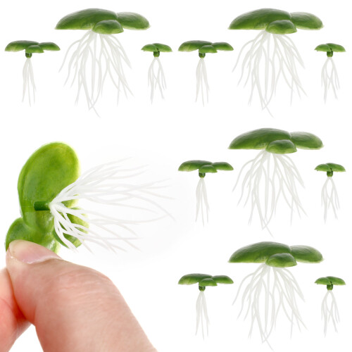 6Packs Durable Plastic Duckweed Ornament Tank Decor 1