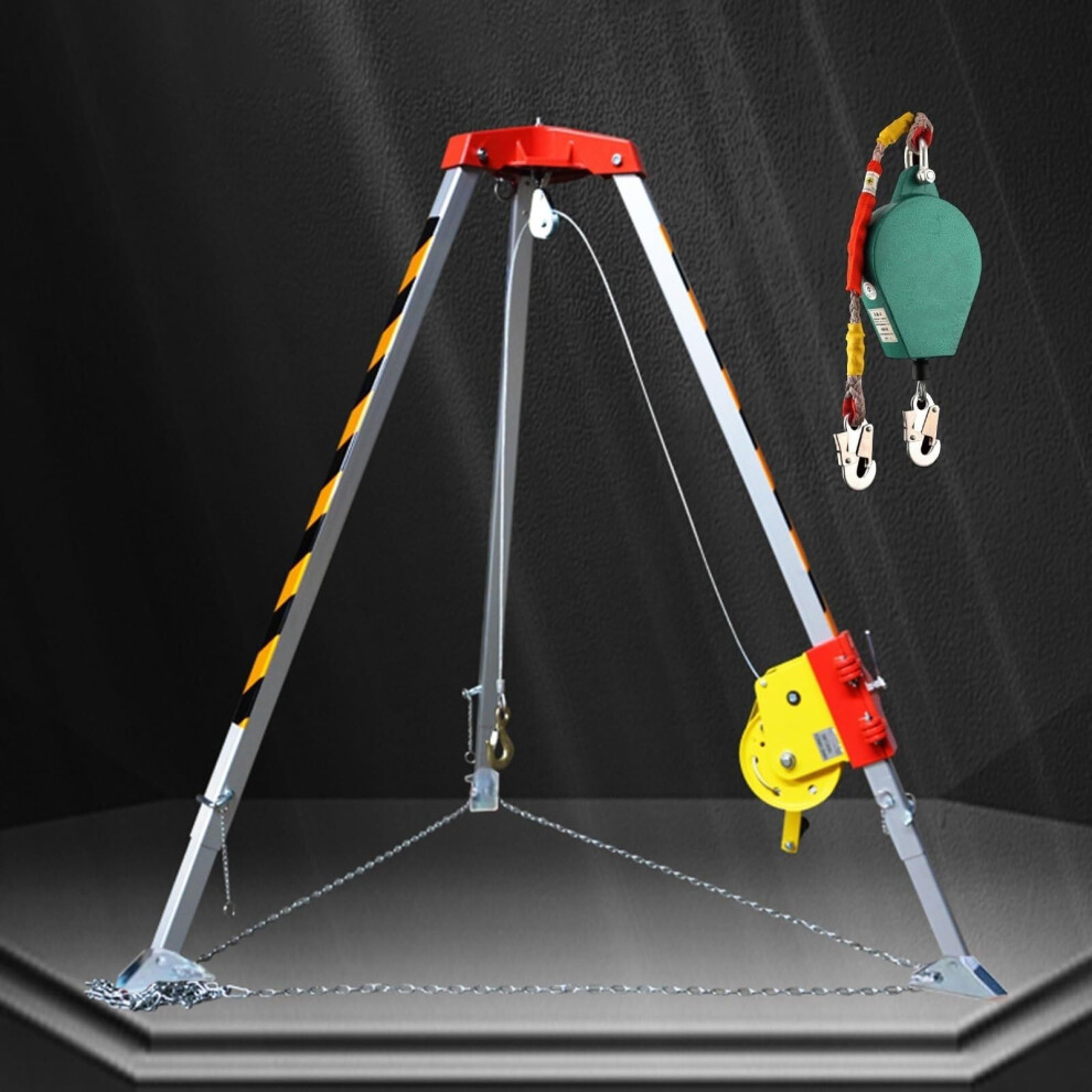Aluminum Alloy Rescue Tripod With Selflocking Winch And Fall Arrester For Confined Space 9070919837036