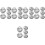 25Pcs Versatile Silver Photo Frame Pendants Elegant Necklaces Gift Set 6