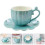 4Stk Wasserbecher , Keramik Kaffeetasse Mit Untersetzer 4