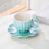 4Stk Wasserbecher , Keramik Kaffeetasse Mit Untersetzer 6