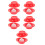 20Sets Red Plastic Toddler Performing Toy Bird to Egg Fun Plaything 8