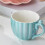 4Stk Wasserbecher , Keramik Kaffeetasse Mit Untersetzer 3