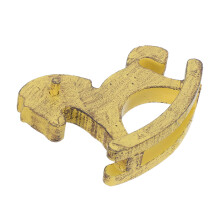 3Pcs Yellow Wooden Animal Sculptures Nostalgia Rustic Desk Decorations