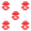 20Sets Red Plastic Toddler Performing Toy Bird to Egg Fun Plaything 5