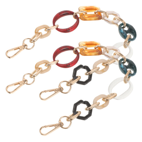 4Pcs Multi Acrylic Chain Strap Replacement for Purses and Clutches