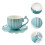 4Stk Wasserbecher , Keramik Kaffeetasse Mit Untersetzer 5