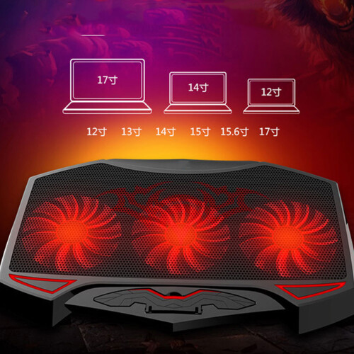 3 Fan High Laptop Cooler USB Silent Adjustable Cooling Pad Stand 2