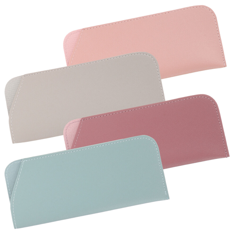 Happyyami 16Pcs Assorted Color Soft Glasses Sleeve Pu Leather Glasses Organizer
