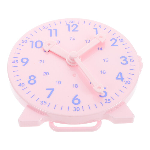 5Pcs Kids Teaching Clock Model For Preschool Learning Tool Pink 1