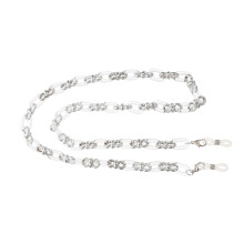 2Pcs Silver Hanging Glasses Strap Durable Acrylic Zinc Alloy Mask Rope