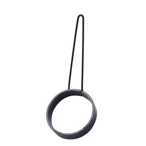 4Pièces Anneaux Cuisson Œufs Reutilisables Acier Noir Cuisine