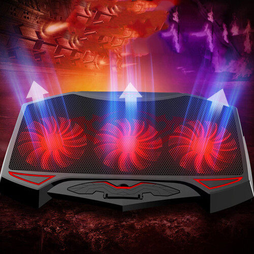 3 Fan High Laptop Cooler USB Silent Adjustable Cooling Pad Stand 1