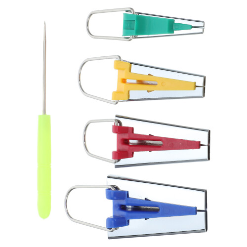 2Sets Hemming Tool Kit Metal Plastic Fabric Tape Makers for Quilting 1