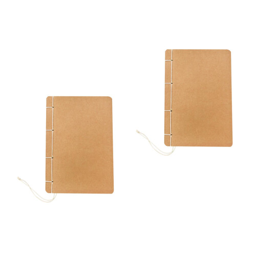2Pcs Light Brown Memo Pad Notebook for Travel and Diary Use 2