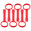 30Pcs Red Plastic Pull Up Rings for Playpen Walking Support 1
